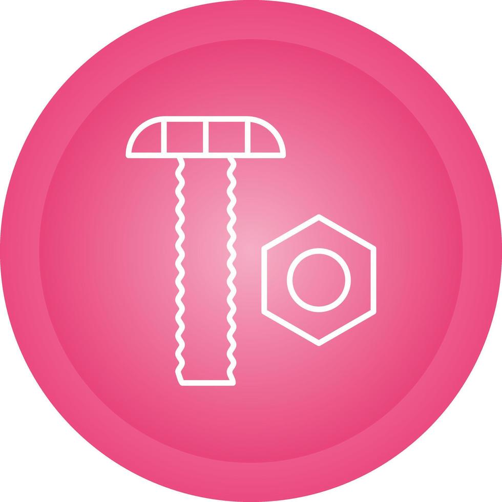 Nut and Bolt Vector Icon