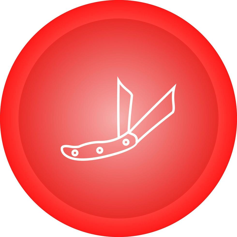 icono de vector de cuchillo de bolsillo de guardabosques