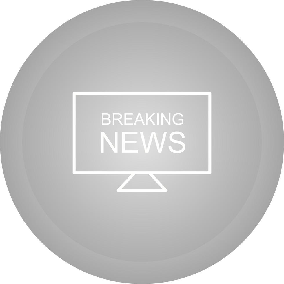 Breaking News on TV Vector Icon
