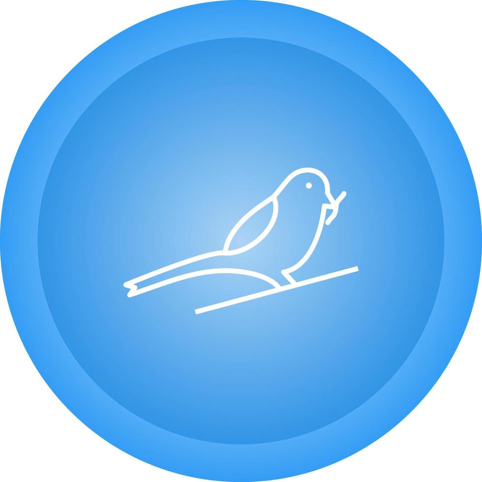 Bird Eating Worm Vector Icon