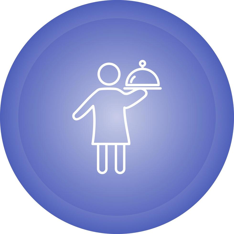 Man Serving Food Vector Icon