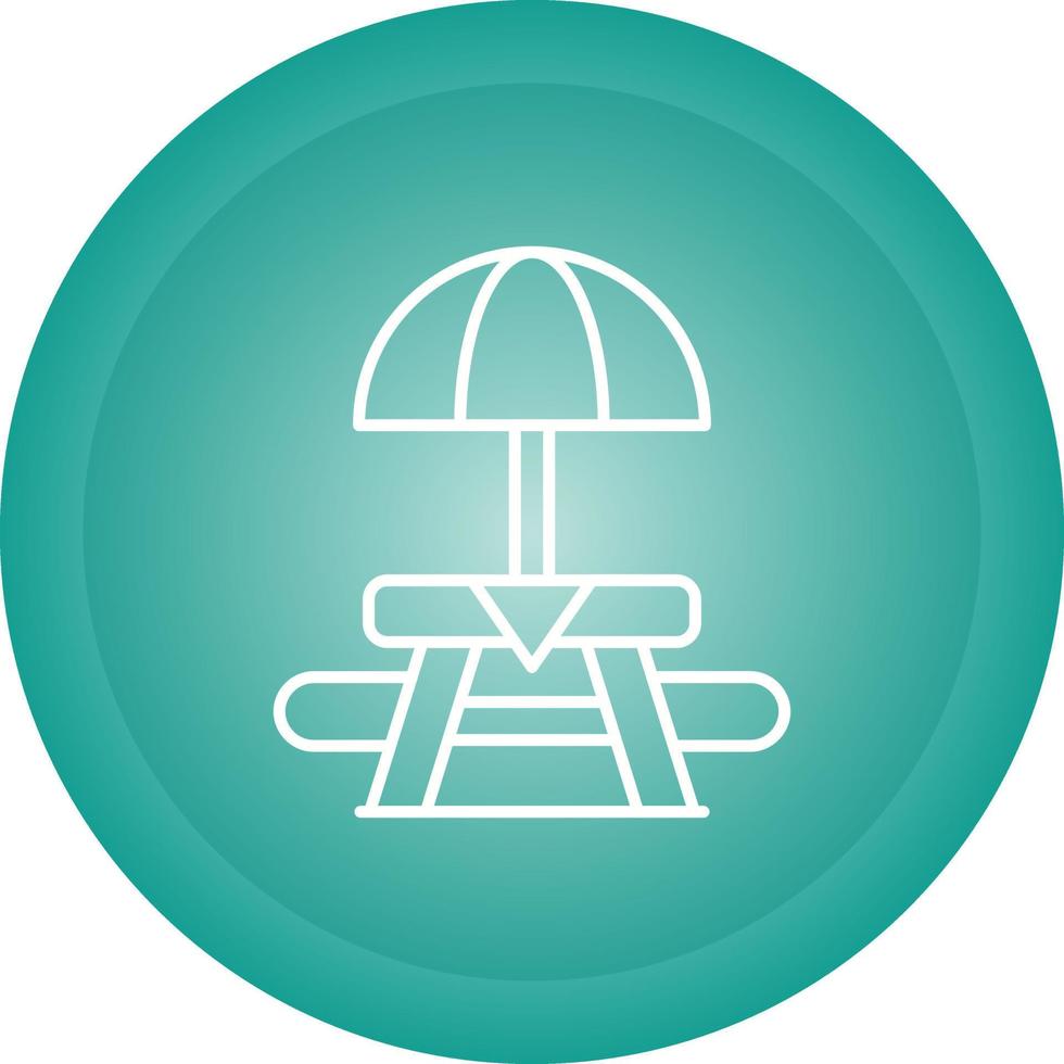 Picnic Table Vector Icon