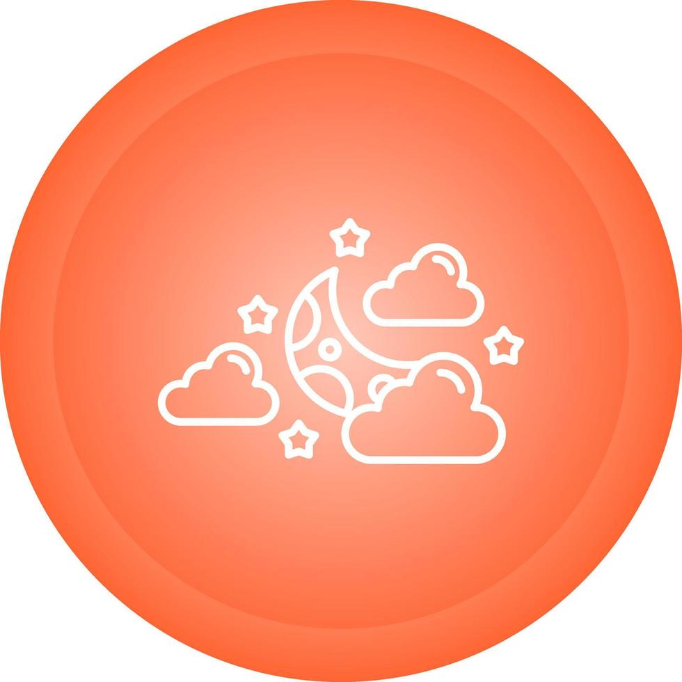 Starry Night Vector Icon