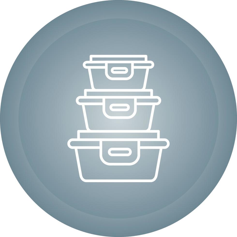 Plastic Food Container Vector Icon