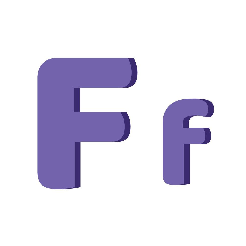 English alphabet for kids.English letter f vector