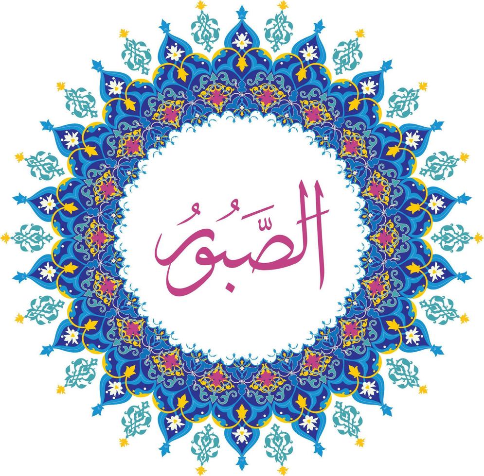 As Saboor 99 names of Allah with Meaning and Explanation vector