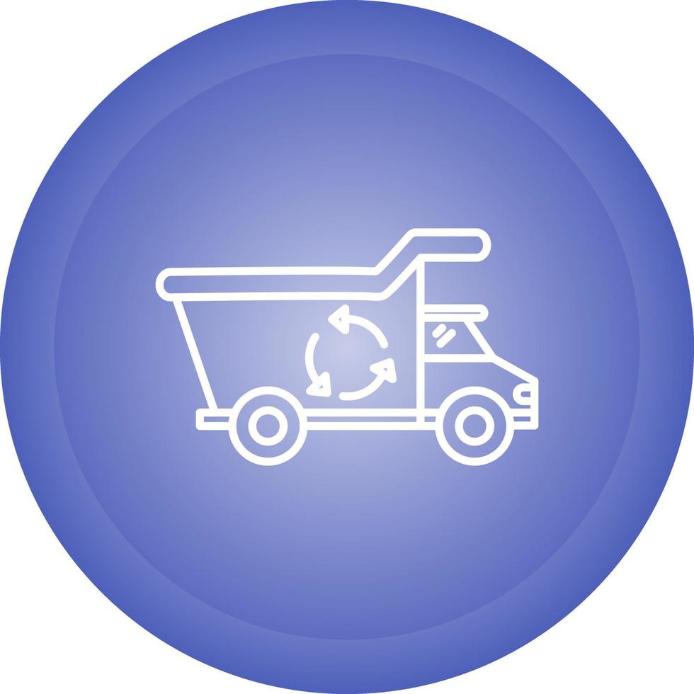 icono de vector de camión de reciclaje