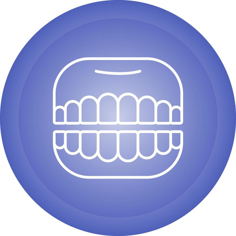 icono de vector de dentadura postiza