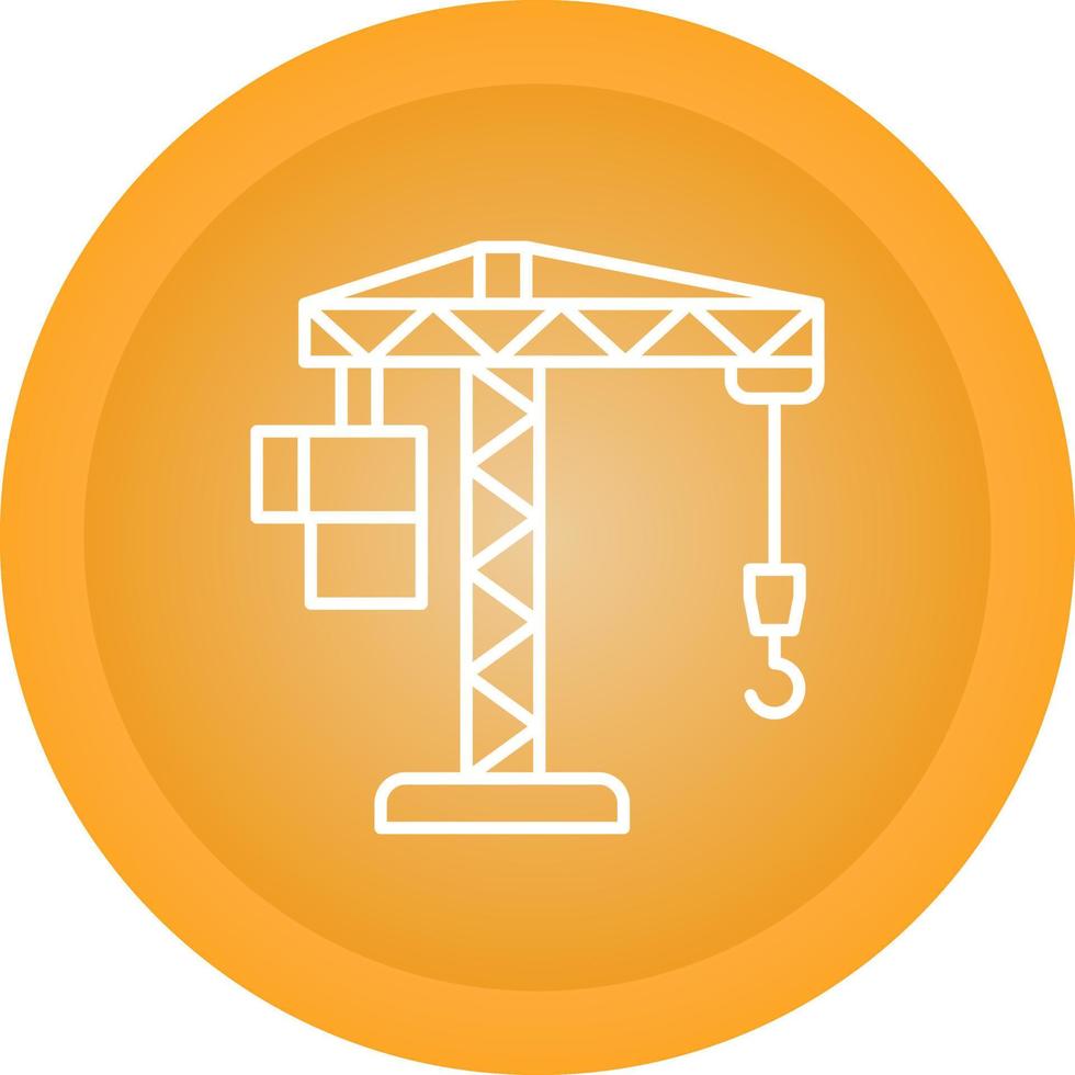 Crane Lifting Vector Icon