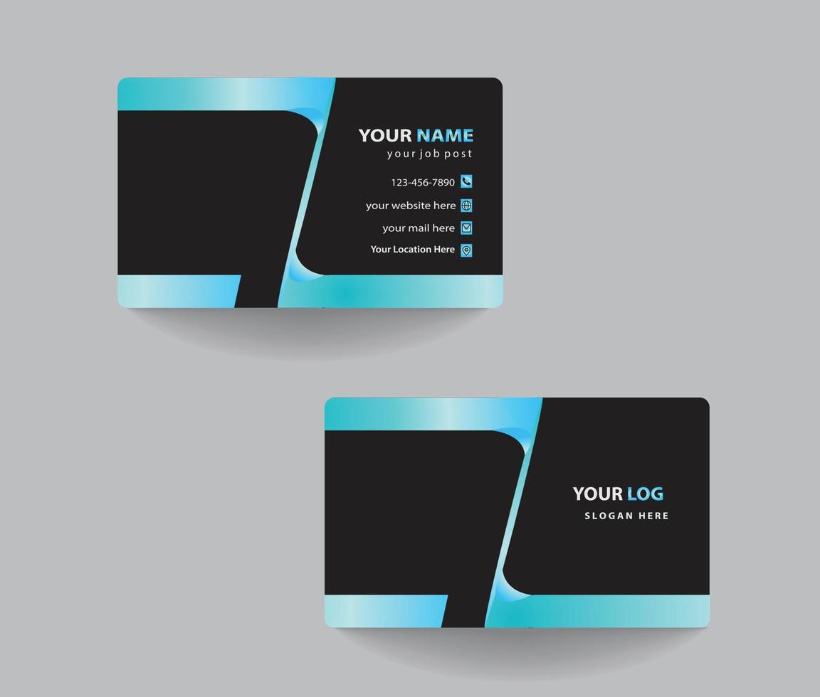 business card design. two-sided creative business card template. clean vector elegant business card.