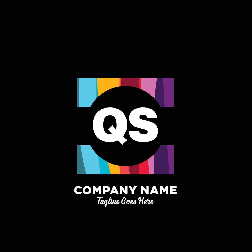QS initial logo With Colorful template vector. vector