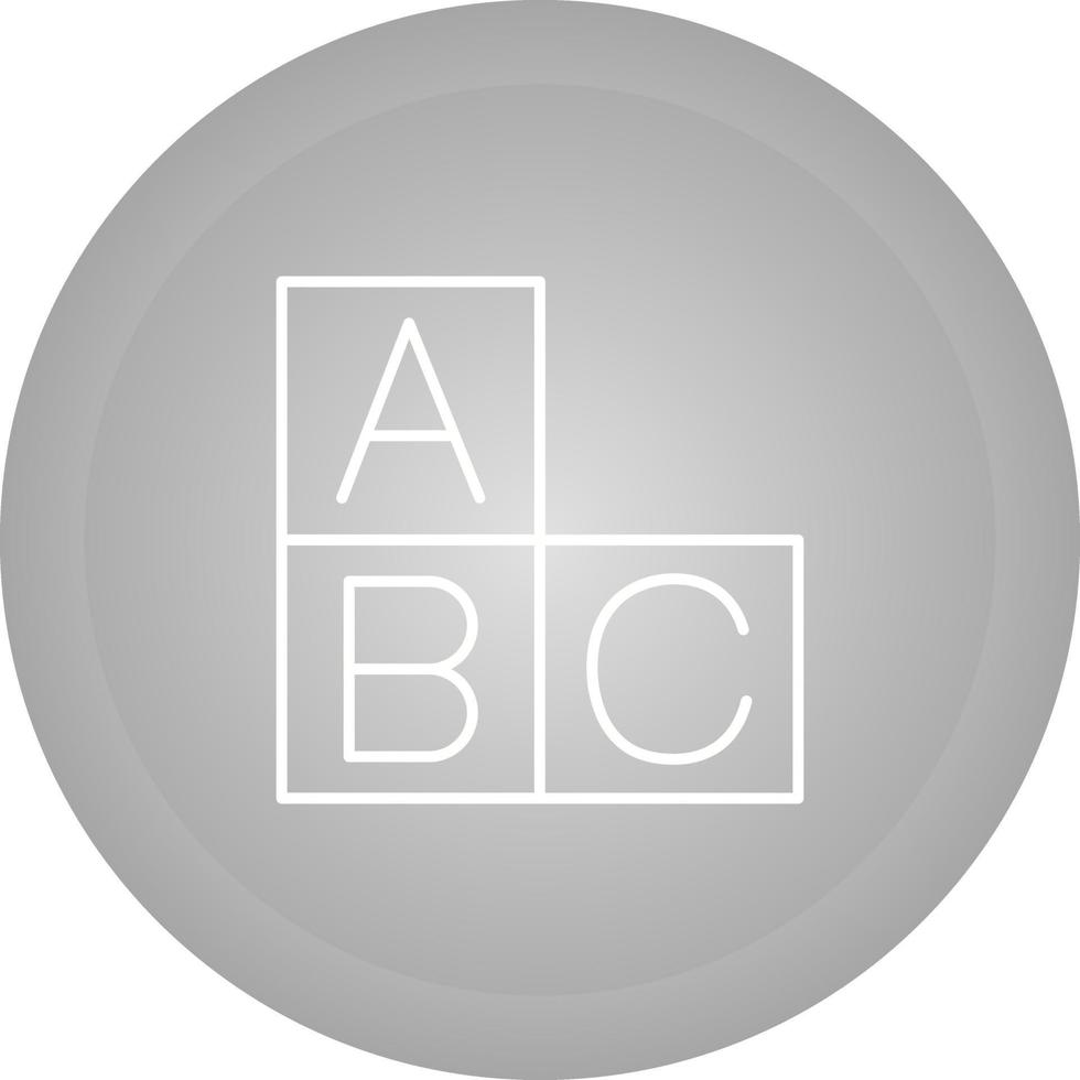 icono de vector abc