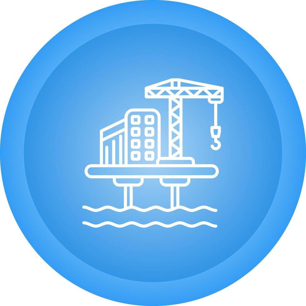 Oil Platform Vector Icon
