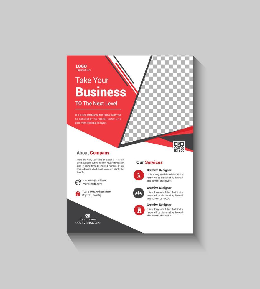 Simple And Modern Corporate flyer Template Design vector