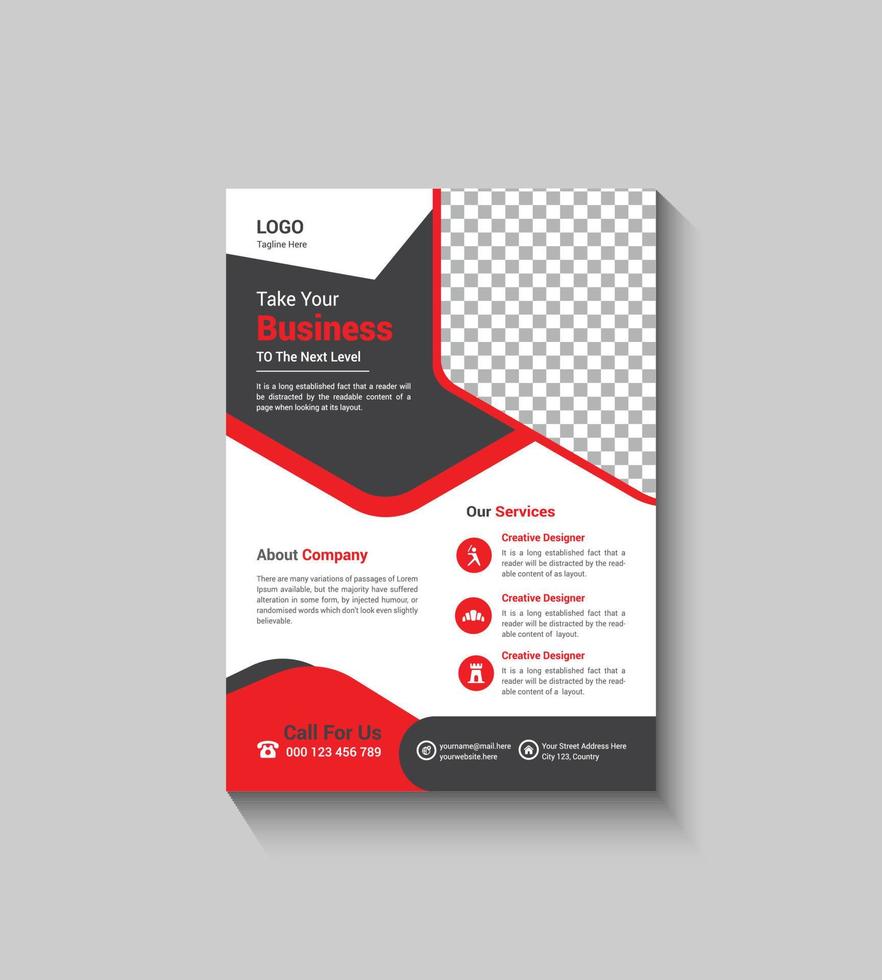 Simple And Modern Corporate flyer Template Design vector