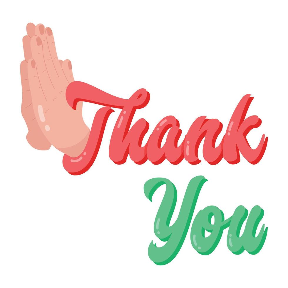 Trendy Greeting Gesture vector
