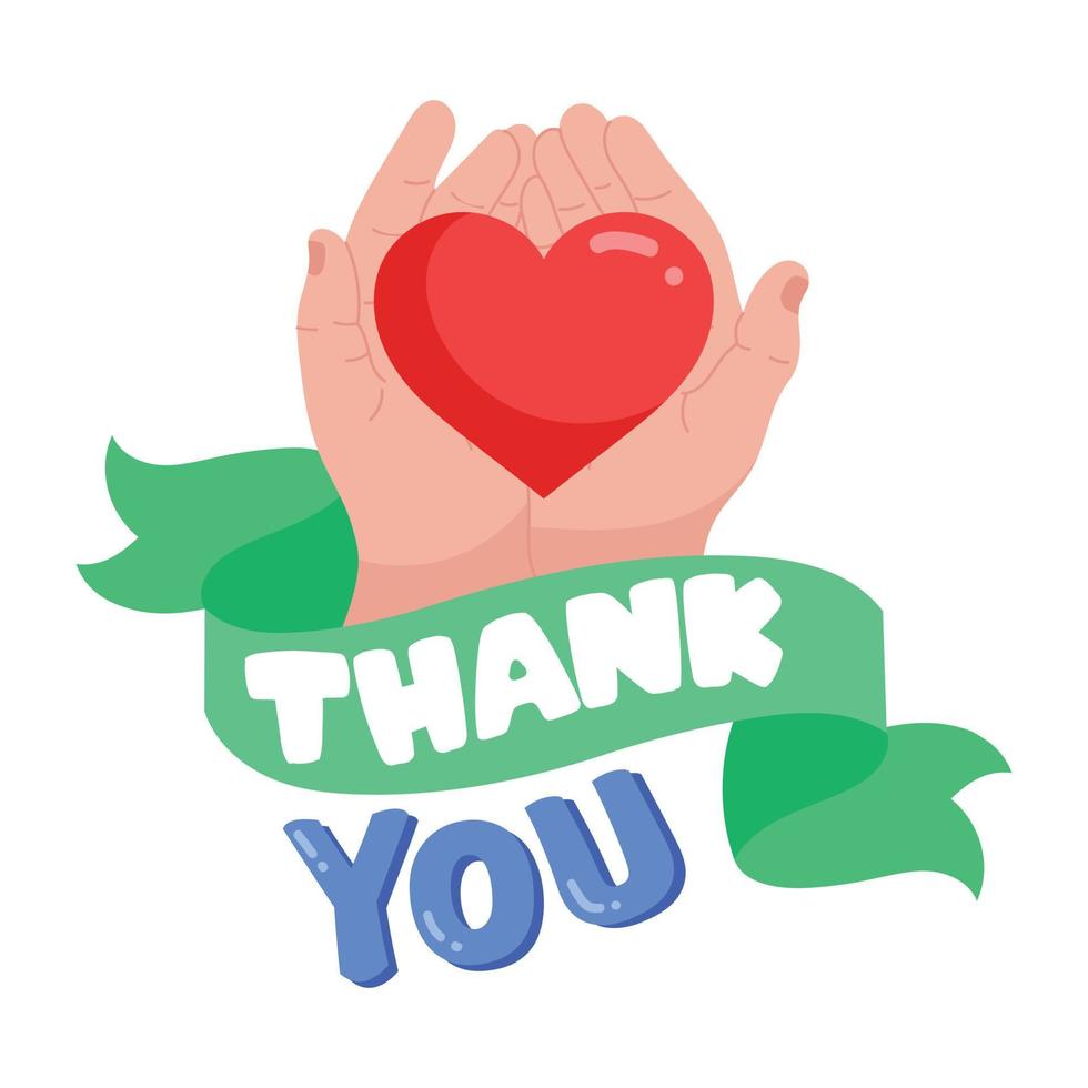 Trendy Thank You vector