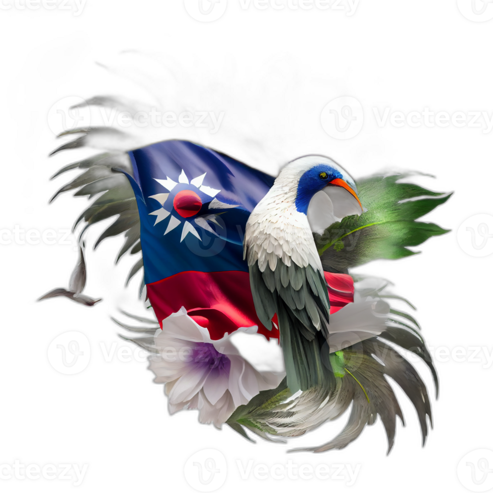 Taiwan vlag patriot illustratie, Taiwanees vlaggen patriottisme, ai gegenereerd png