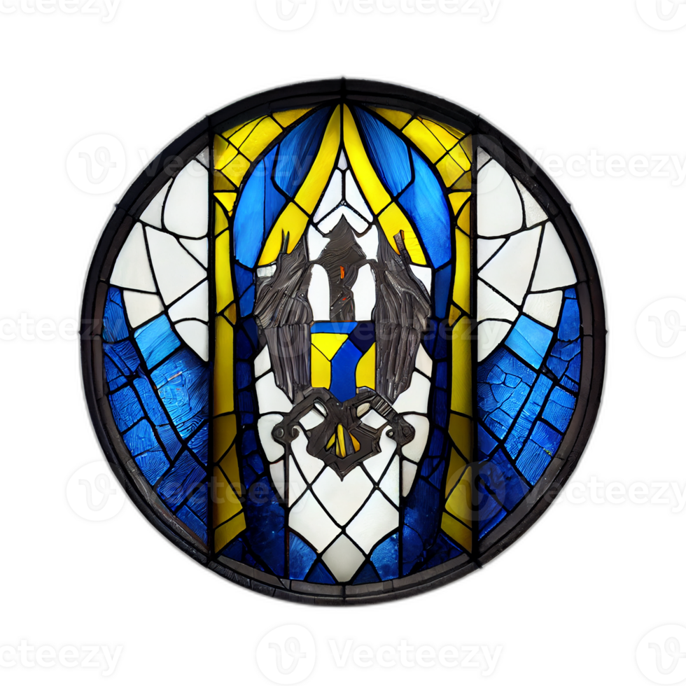 Ukraine flag artwork stained glass, patriot illustration design, ukrainian patriotism flags, png