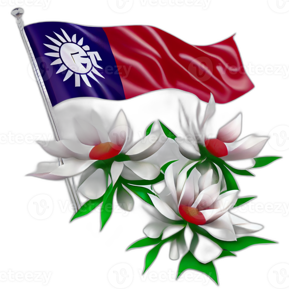 Taiwan vlag patriot illustratie, Taiwanees vlaggen patriottisme, ai gegenereerd png