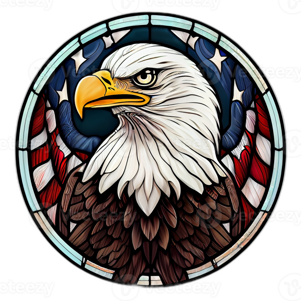 amerikan patriotisk Örn, illustration, konstverk, patriot örnar, transparent bakgrund, t-shirt tshirt design, ai genererad png