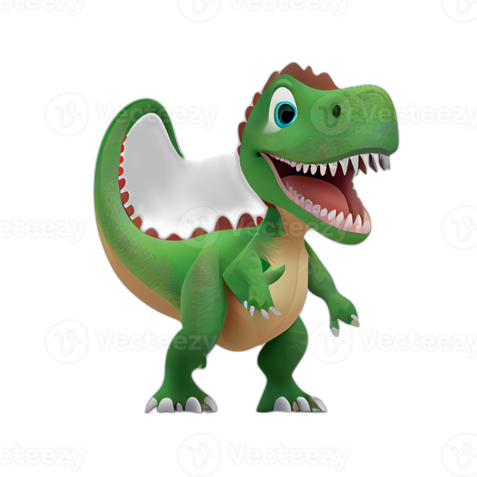 dinosauro cartone animato illustrazione, dinosauro illustrazioni, ai generato png