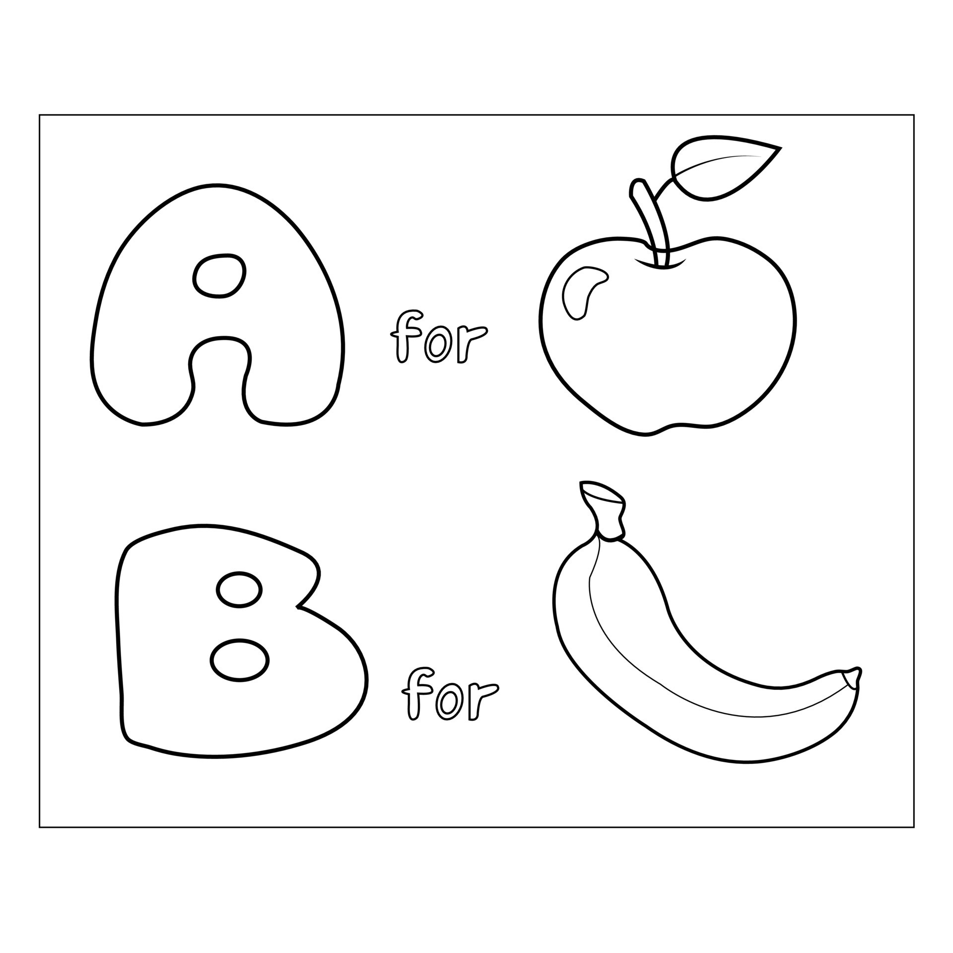 Childrens Alphabet Coloring Page For Kids 22685759 Vector Art at Vecteezy