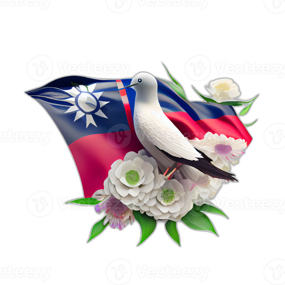 Taiwan vlag patriot illustratie, Taiwanees vlaggen patriottisme, ai gegenereerd png