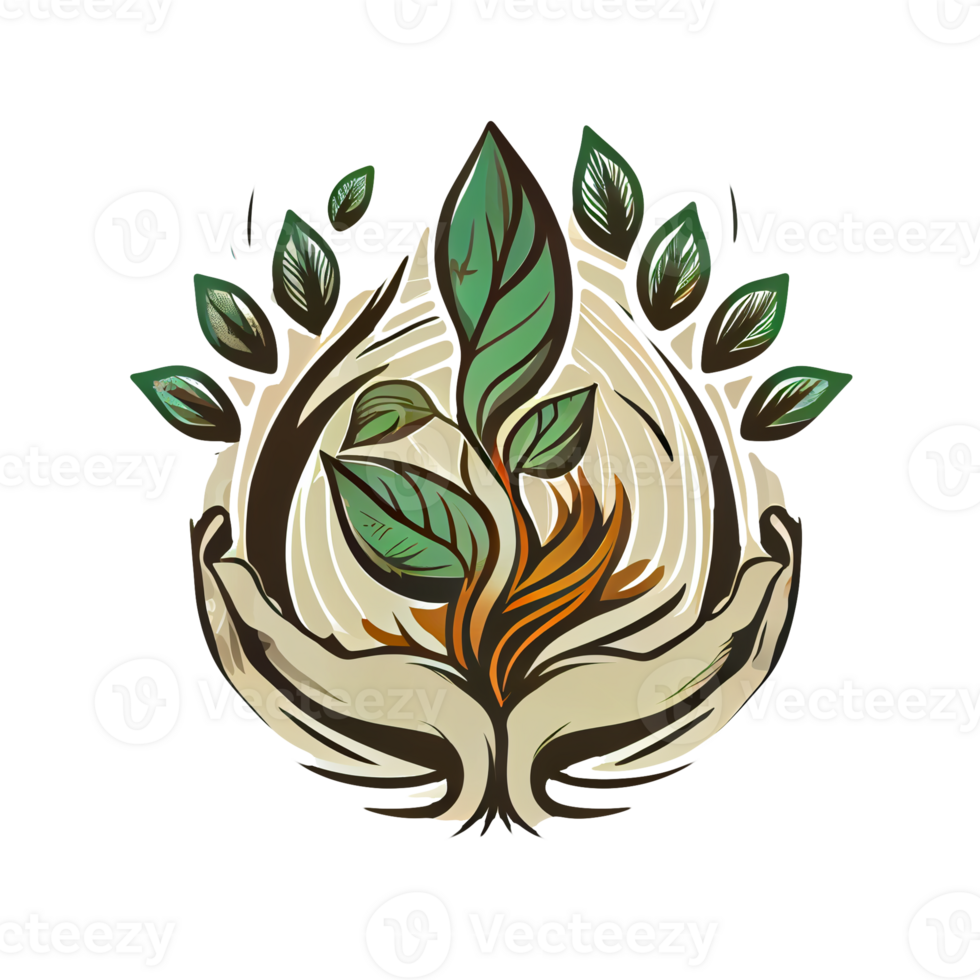Nature Charity Logo Icon design. Beautiful artwork illustration, png