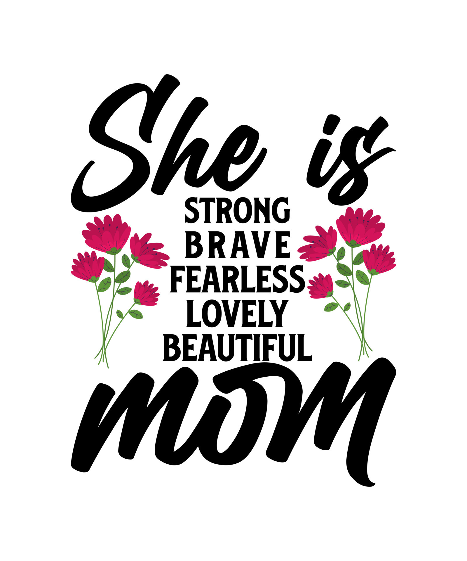 Mom Super Power Mothers Day Quote Floral Hero Boho Woman Feminist