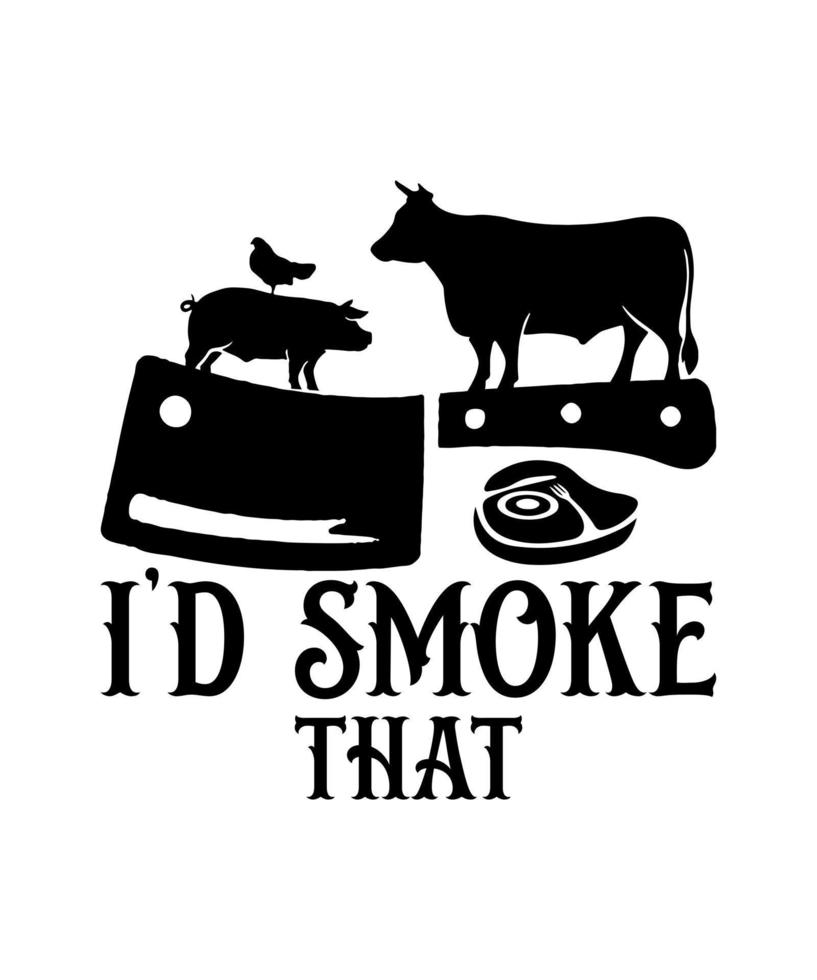 Butcher logo vector illustration tshirt design