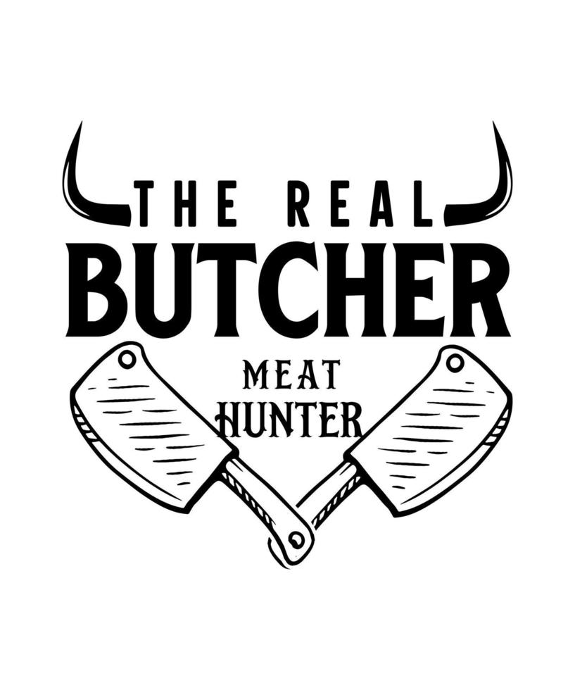 Butcher logo vector illustration tshirt design