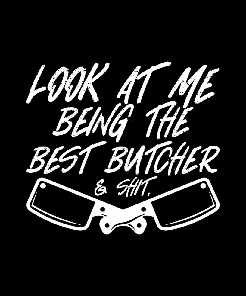 Butcher logo vector illustration tshirt design