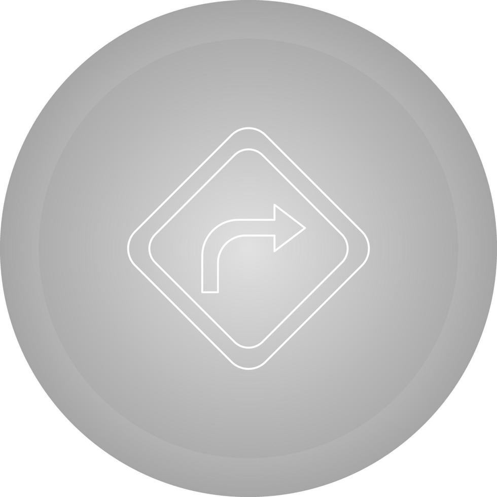 Right Turn Vector Icon