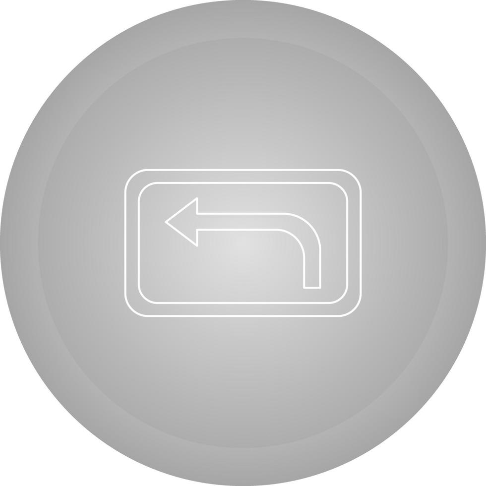 Left Turn Ahead Vector Icon