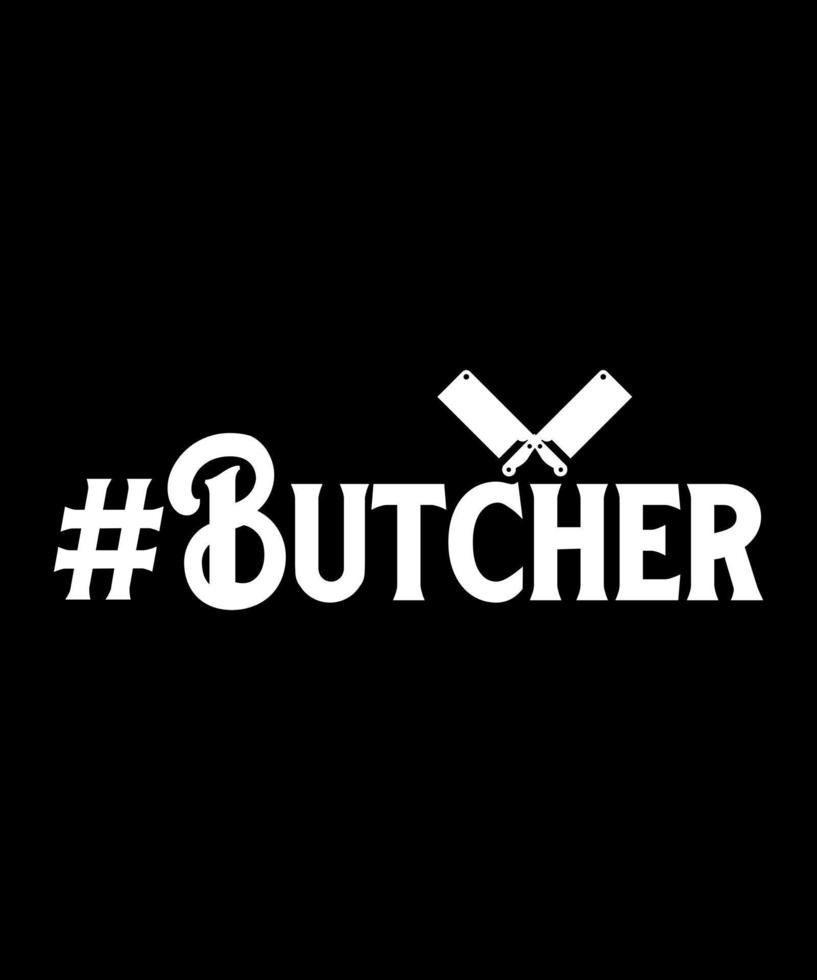 Butcher logo vector illustration tshirt design
