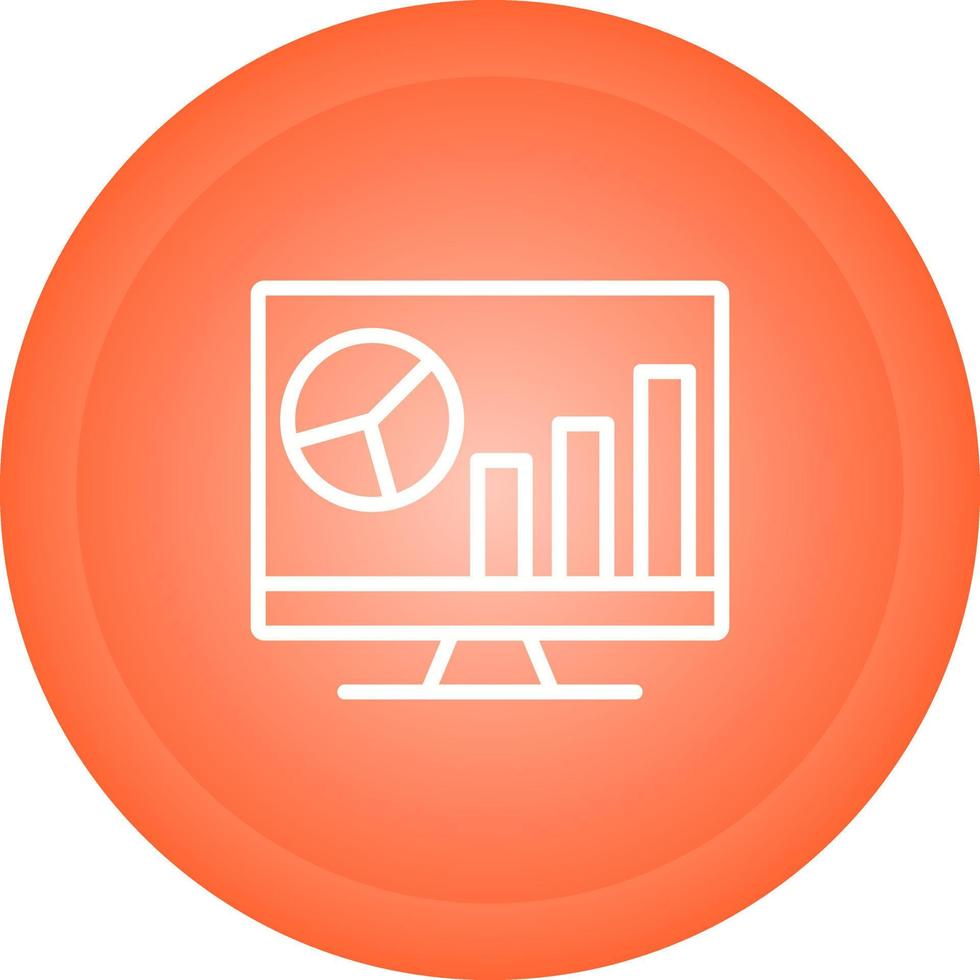 Analytics on screen Vector Icon