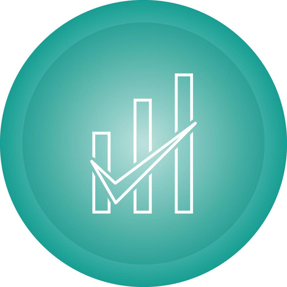 Checked Bar Graph Vector Icon