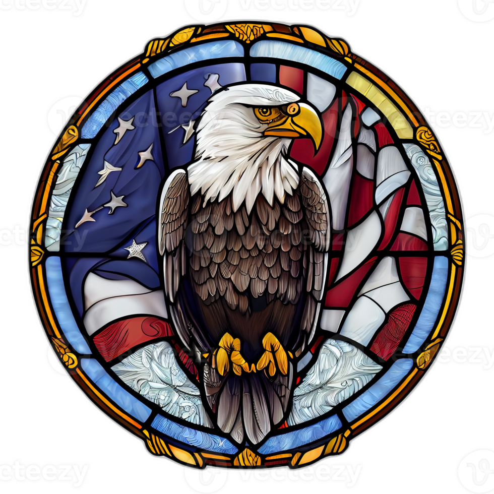 amerikan patriotisk Örn, illustration, konstverk, patriot örnar, transparent bakgrund, t-shirt tshirt design, ai genererad png