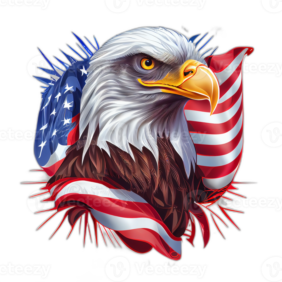 American patriotic eagle, illustration, artwork, patriot eagles, transparent background, t-shirt tshirt design, png