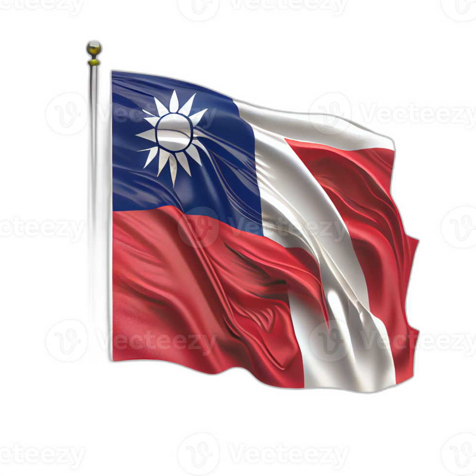 Taiwan vlag patriot illustratie, Taiwanees vlaggen patriottisme, ai gegenereerd png