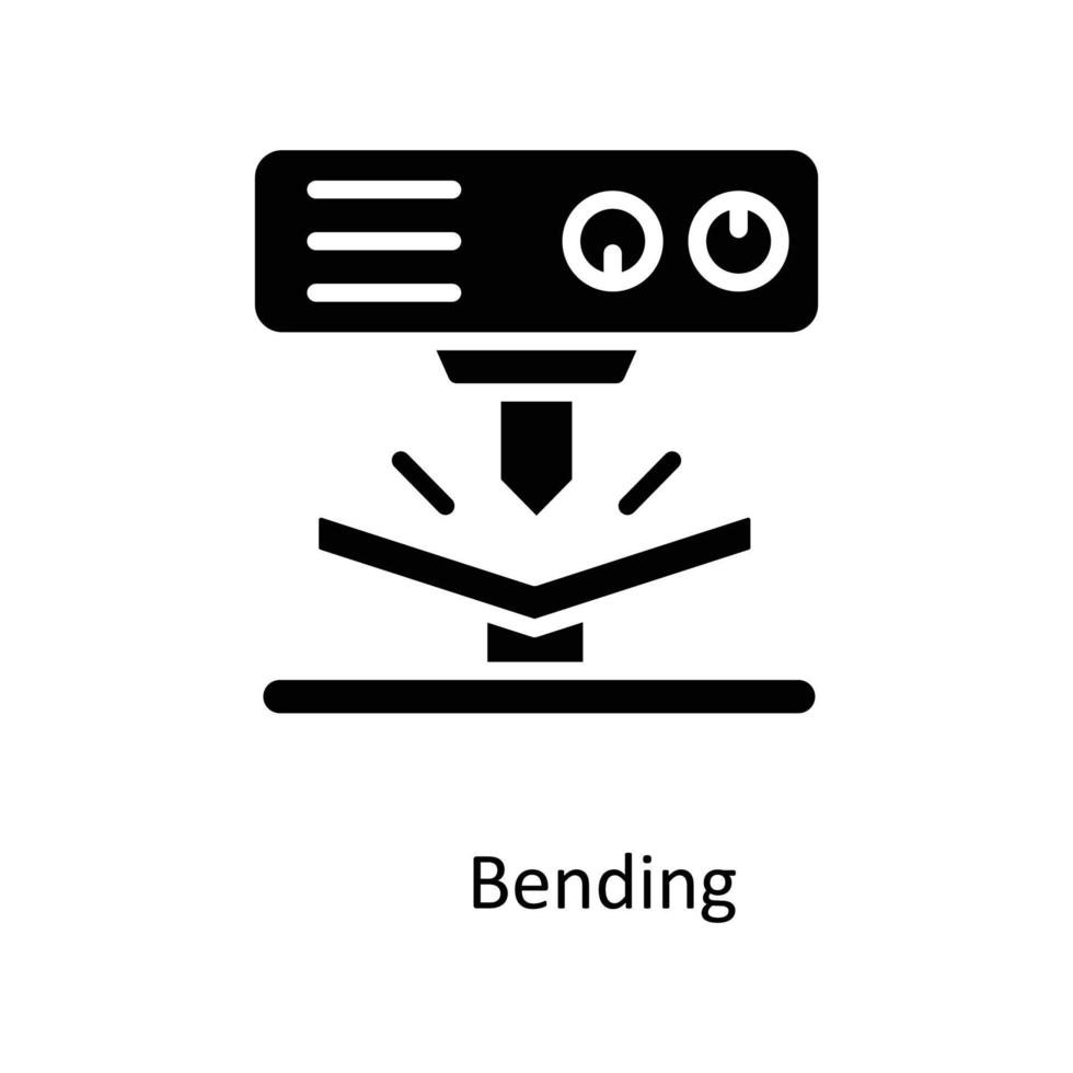 Bending Vector Solid Icons. Simple stock illustration stock