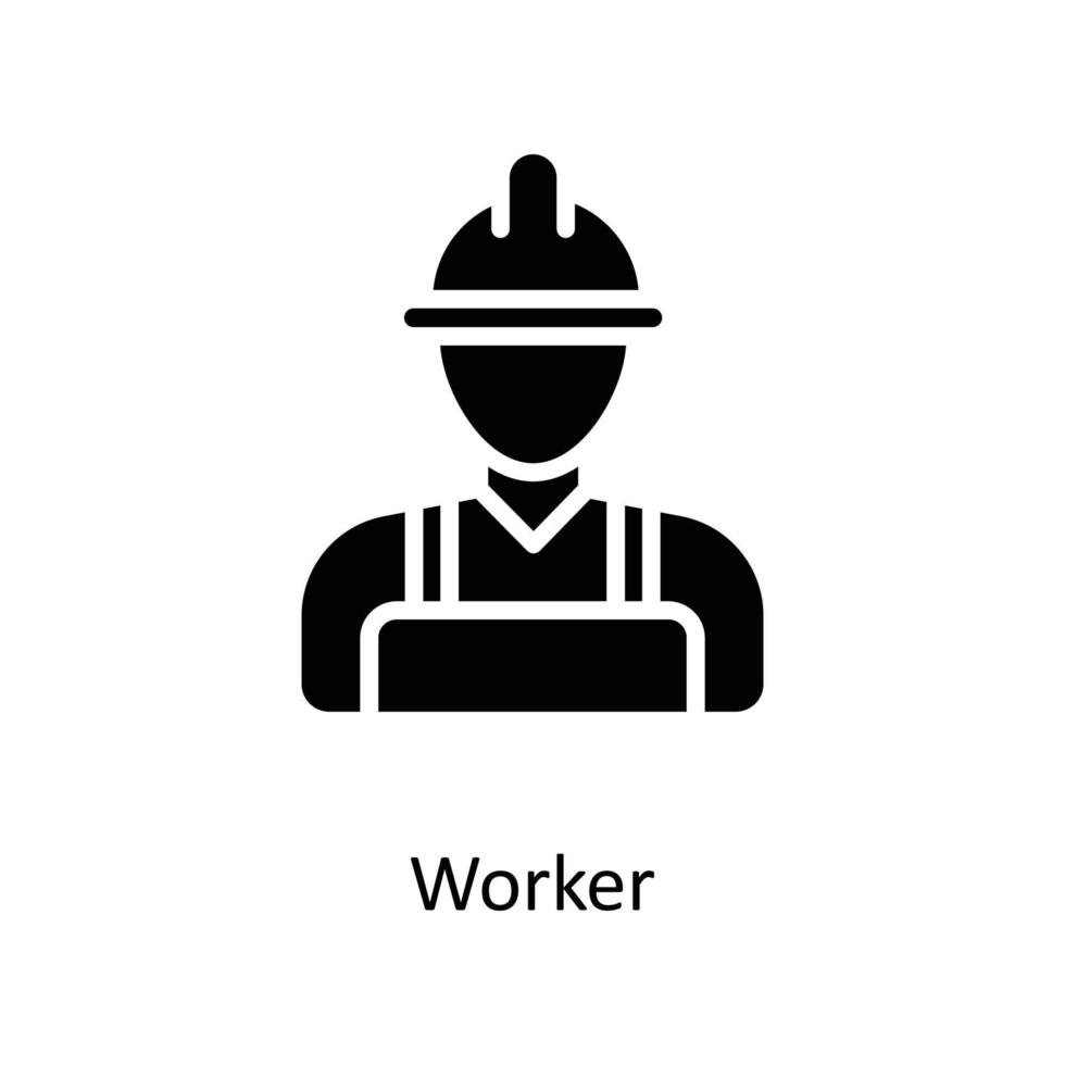 Worker Vector Solid Icons. Simple stock illustration stock