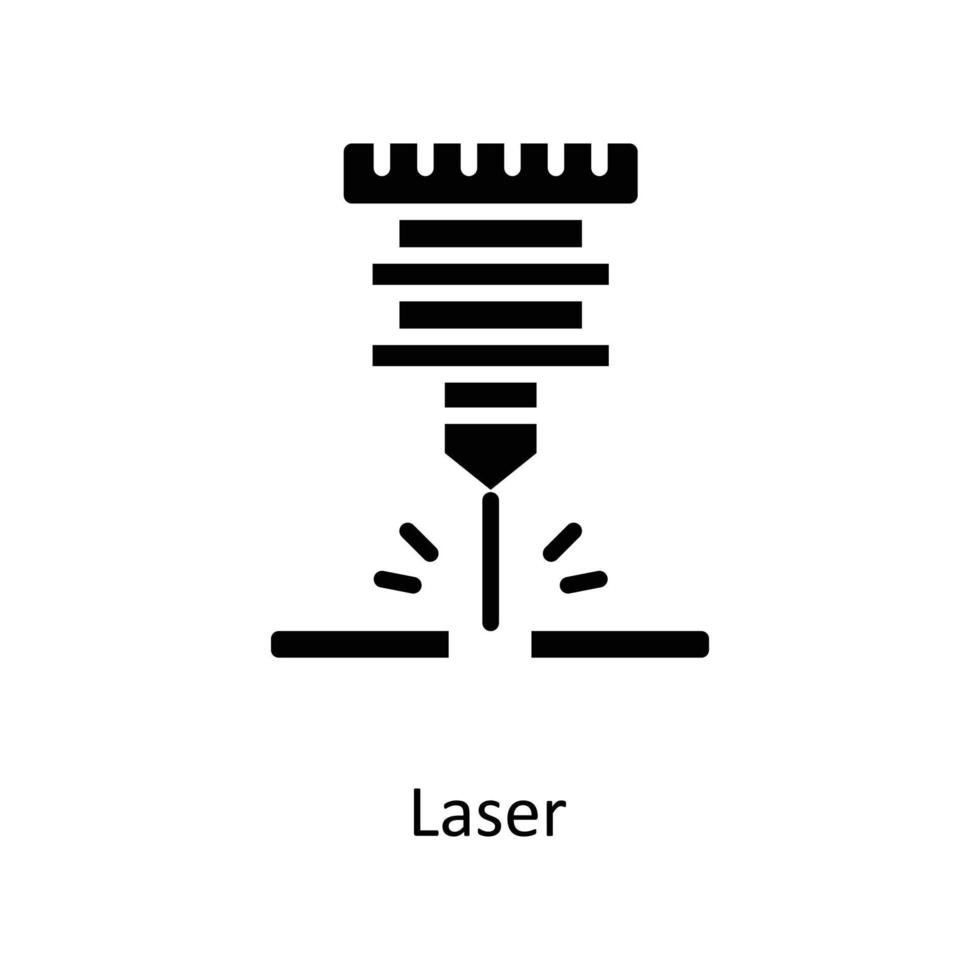 Laser Vector Solid Icons. Simple stock illustration stock