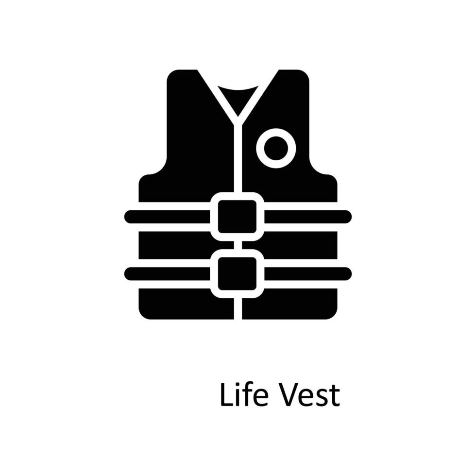 vida chaleco vector sólido iconos sencillo valores ilustración valores