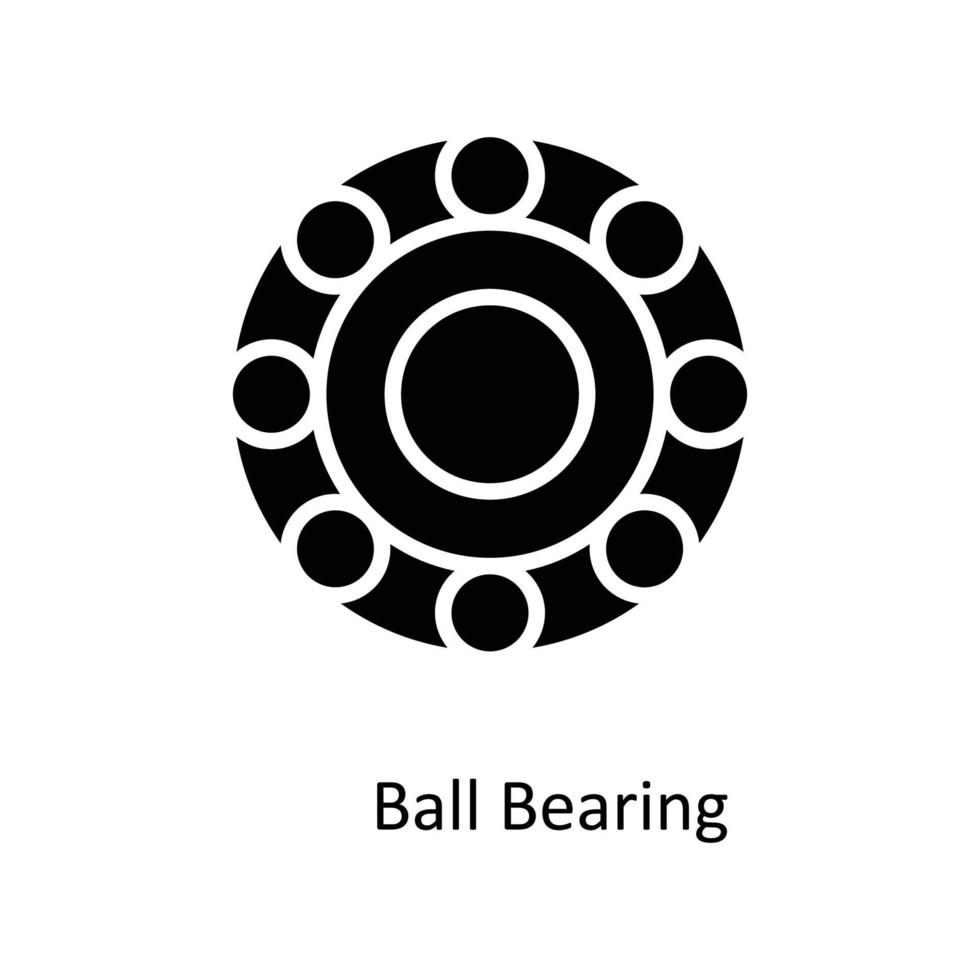 Ball Bearing Vector Solid Icons. Simple stock illustration stock