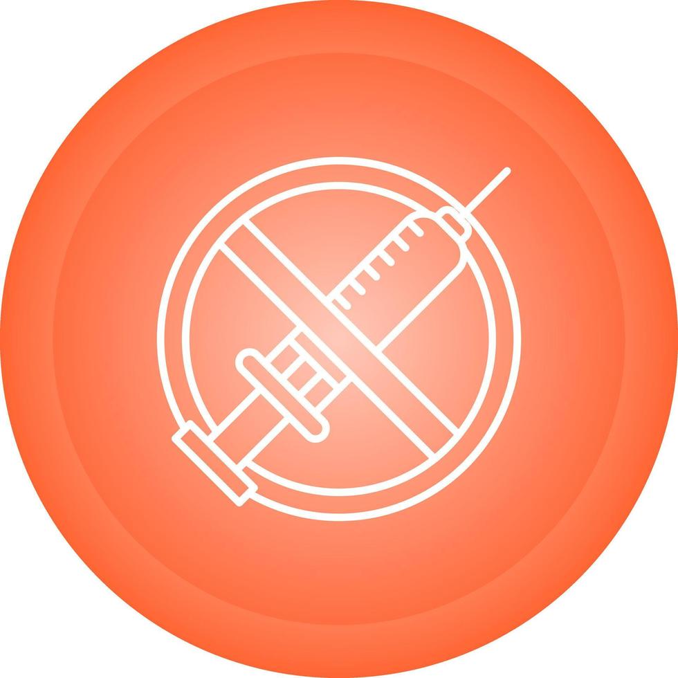 No Vaccines Vector Icon