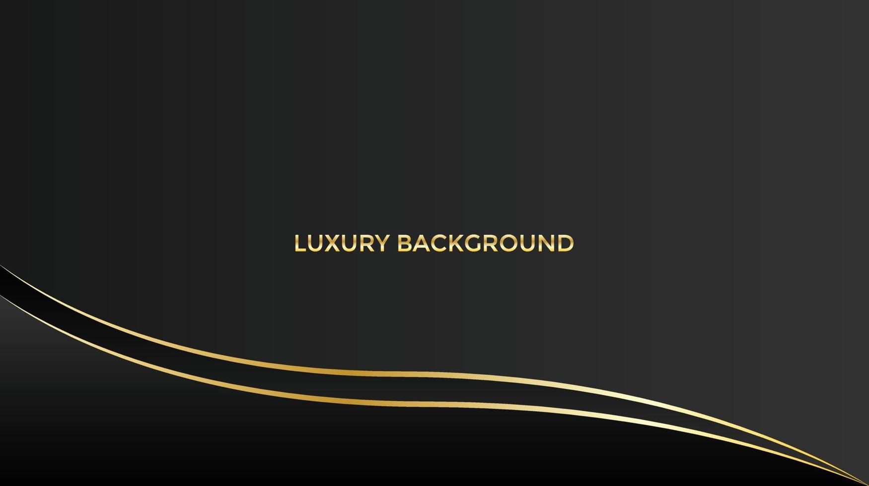 Black luxury background with golden elements vector