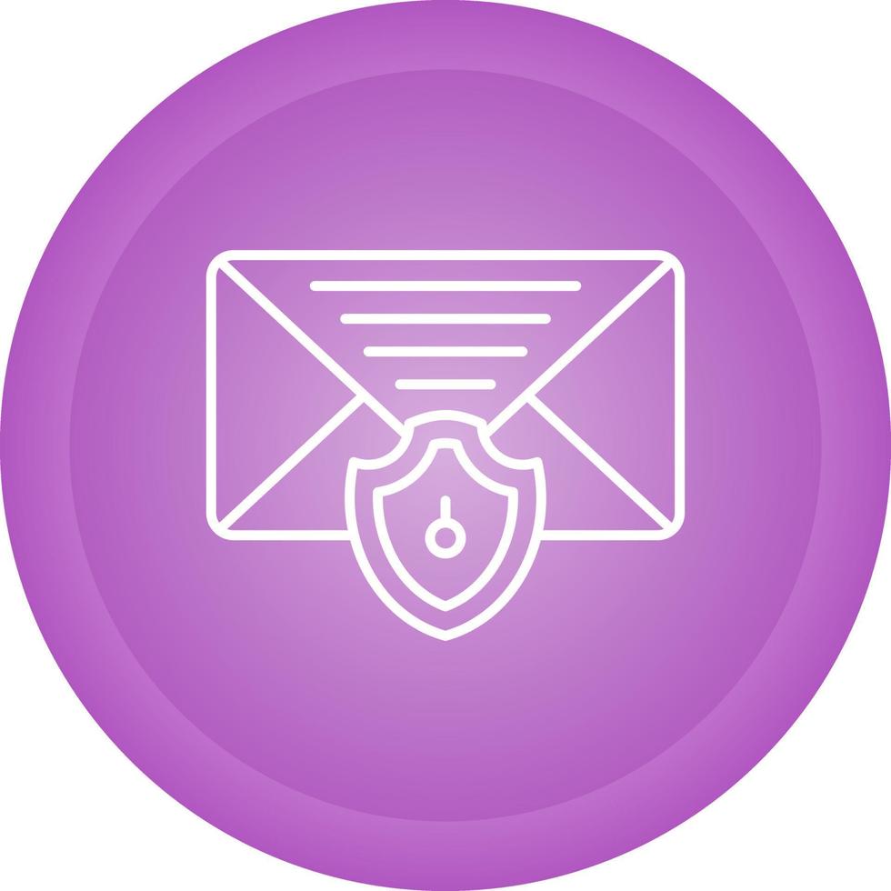 icono de vector de protección de correo