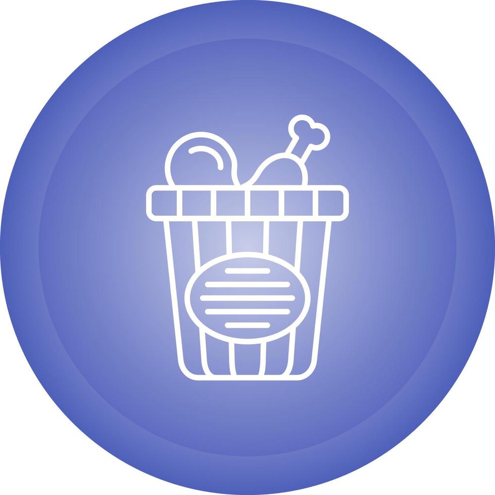 Chicken Bucket Vector Icon